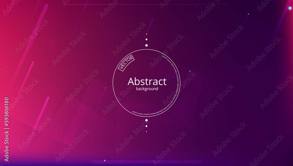 Aufkleber Abstract banner with gradient shapes and blur background with dark neon color. Dynamic shape composition. Vector template design