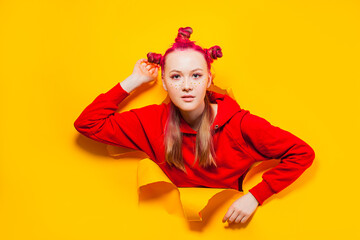 Girl looking into the future with uncertainty