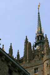 abbey at mont-saint-michel in normandy (france)