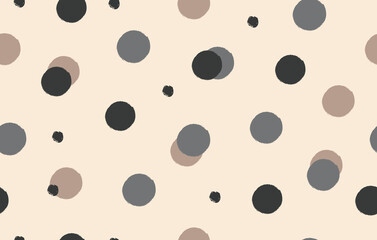 Modern abstract seamless pattern with organic dot shapes . Minimalistic hand drawn design for  wallpaper, fabric, cover, interior decor