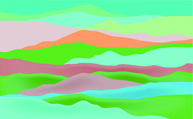 Vector illustration of abstract mountains color pattern