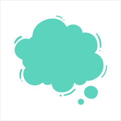 Speech Bubble for Entering Conversation Messages and Thoughts of Cartoon Characters