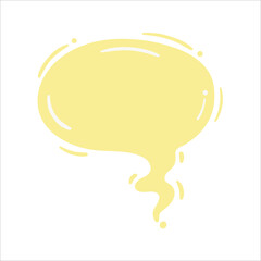 Speech Bubble for Entering Conversation Messages and Thoughts of Cartoon Characters