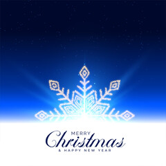 Fototapeta na wymiar beautiful christmas background with glowing winter snowflake