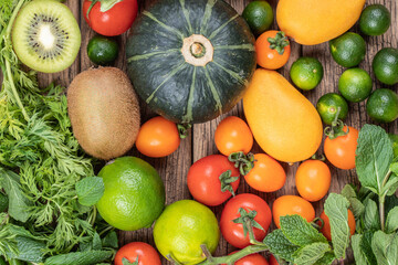 vegetables background and copy space