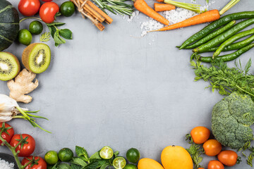 vegetables background and copy space