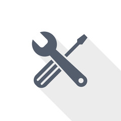 Tools vector icon, flat design illustration in eps 10