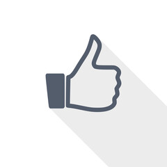 Like vector icon, flat design illustration in eps 10