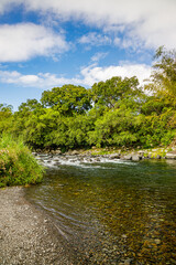 Fototapeta premium Rivière des Marsouins, a river on the Indian Ocean Island of Réunion