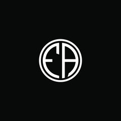 FA MONOGRAM letter icon design on BLACK background.Creative letter FA/F A logo design.
 FA initials MONOGRAM Logo design.