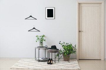 Stylish interior of modern hallway