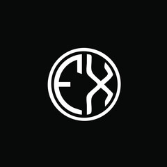 FX MONOGRAM letter icon design on BLACK background.Creative letter FX/ F X logo design.
FX initials MONOGRAM Logo design.