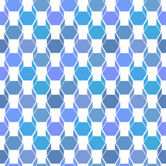 Vector seamless geometric pattern. Blue origami dog.