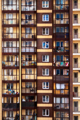 Typical apartment buildings in urban area.