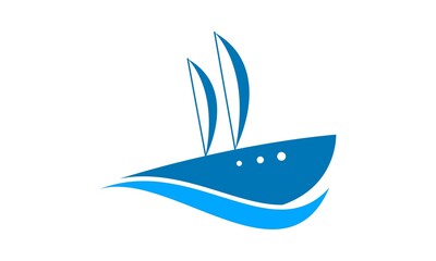 Ship in the sea illustration vector