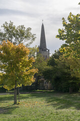 Bell tower of the church of Crissay-sur-Manse, Indre-et-Loire, Centre-Val de Loire, France