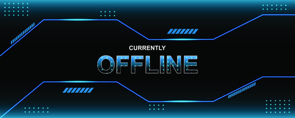 Currently offline twitch banner background vector