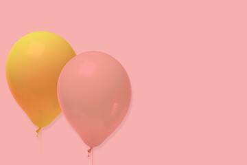 sfondo rosa con palloncini