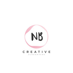 NB Beauty vector initial logo, handwriting logo art design of initial signature, wedding, fashion, jewerly, boutique, floral and botanical with creative template for any company or business.