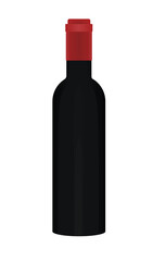 Blank wine bottle. vector illustration