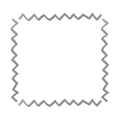 ギザギザのシンプルな四角いフレーム　枠
