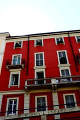 Milan, Italy, evocative image of 1950s buildings in the city