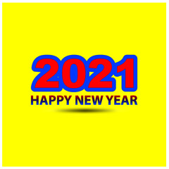 2021 happy new year  logo design