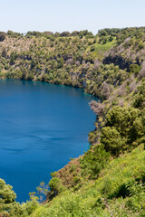 The Blue lake taken from a viewing point located in Mount Gambier South Australia on November 10th 2020