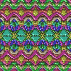 3d effect - abstract colorful mosaic style pattern