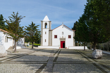 Castle church of Sesimbra inside the walls, in Portugal