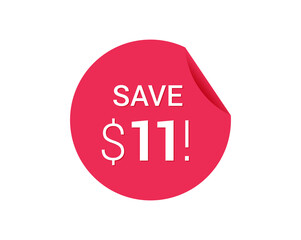 Save $11 dollars, $11 us dollar save