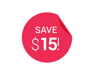 Save $15 dollars, $15 us dollar save