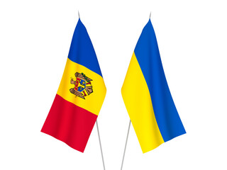 Ukraine and Moldova flags
