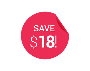 Save $18 dollars, $18 us dollar save