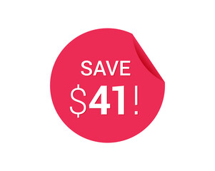 Save $41 dollars, $41 us dollar save