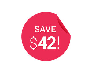 Save $42 dollars, $42 us dollar save