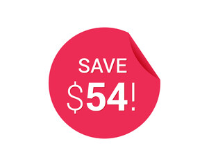 Save $54 dollars, $54 us dollar save