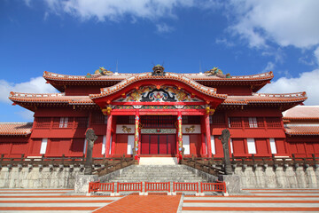 Naklejka premium 首里城正殿 Main Palace of Syuri Castle 