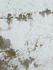old white concrete wall with crack texture