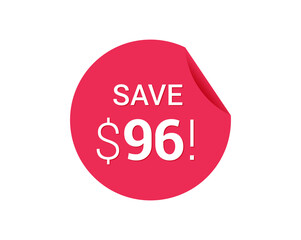 Save $96 dollars, $96 us dollar save