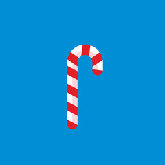 candy cane christmas candy. Vector