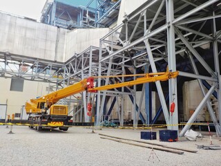 Mobile Crane,yellow crane,Thailand