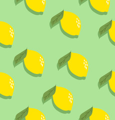 Summer slice of a lemon fruits for fabric
