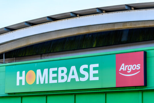 Northampton, UK - Oct 25, 2017: Homebas Argos logo at Riverside Retail Park