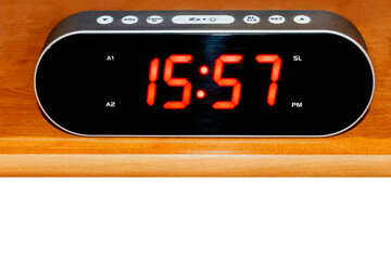 Plastic digital clock with radio
