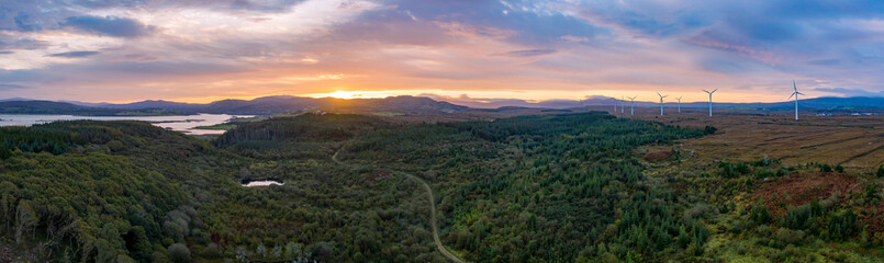 Aerial view of Cashelgolan in County Donegal - Ireland