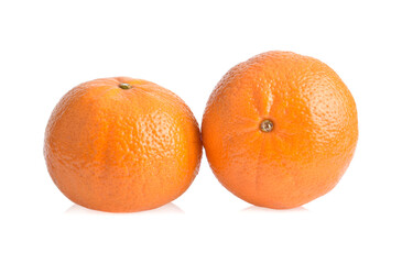Fresh orange fruit isolated on white background
