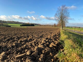 plowed field in autumn