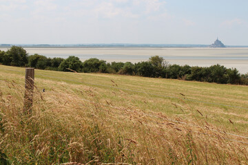 mont-saint-michel bay in normandy (france) 