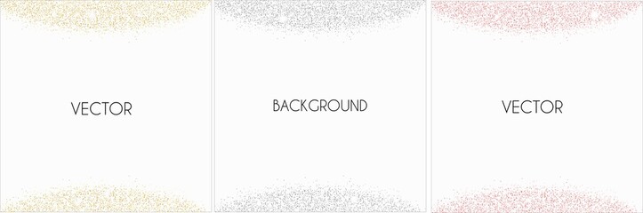 Set of vector abstract backgrounds with copy space for text.Suitable for social media posts, mobile apps, banners design and web/internet. Glitter style. square flyer.